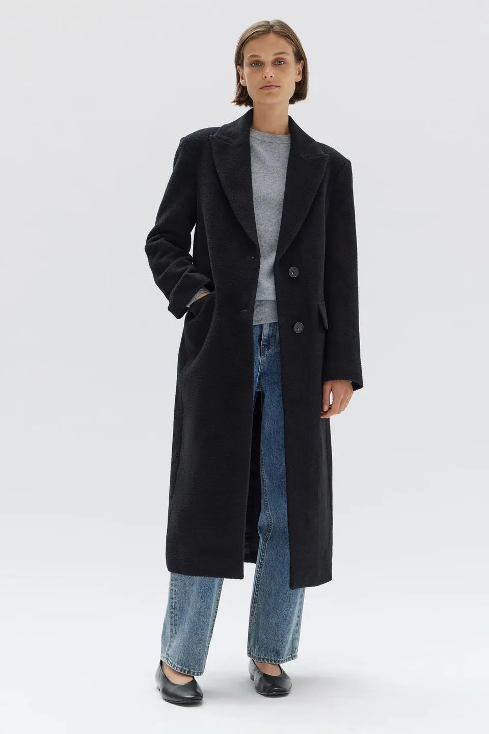 Assembly Label Ricki Wool Blend Coat - Black