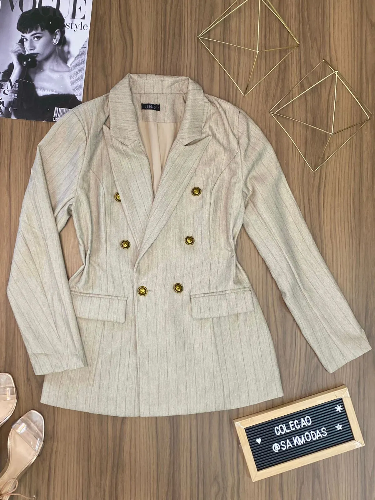 Blazer Luxo Risca de Giz 99011 (14/B)