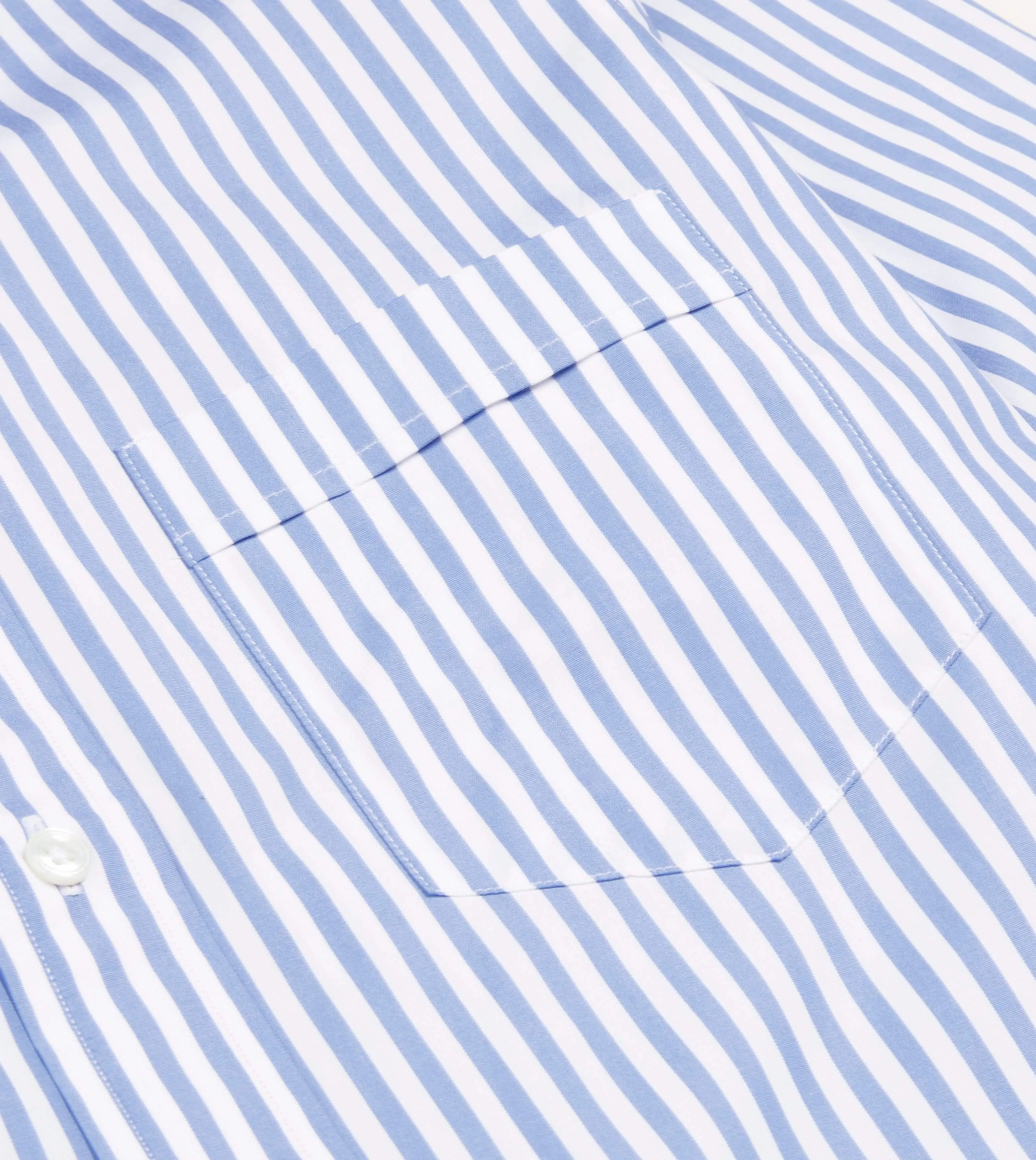 Blue Bengal Stripe Cotton Poplin Button-Down Shirt