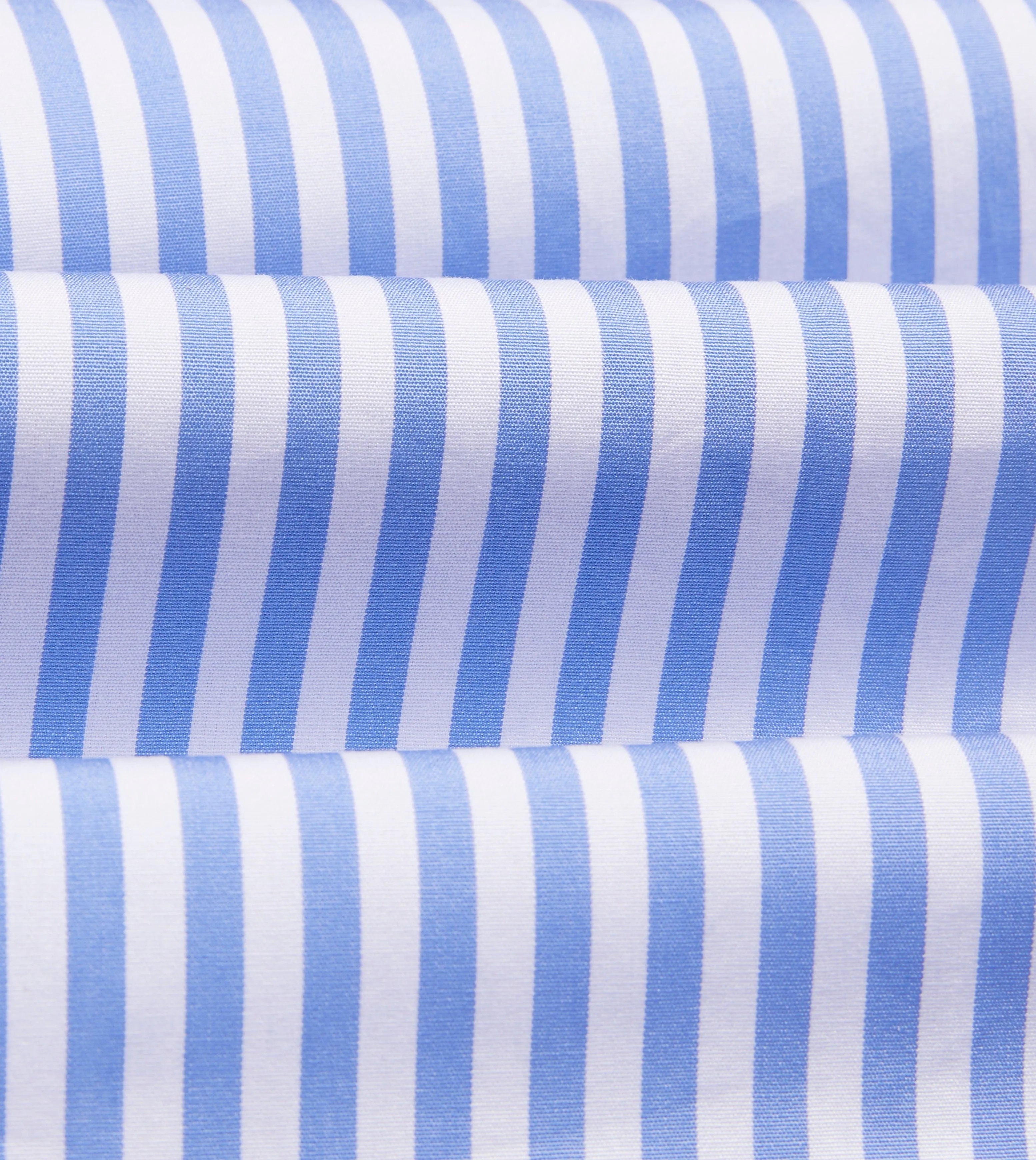 Blue Bengal Stripe Cotton Poplin Button-Down Shirt