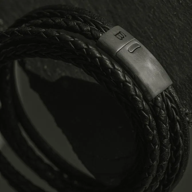 Bonacci Leather Bracelet Black