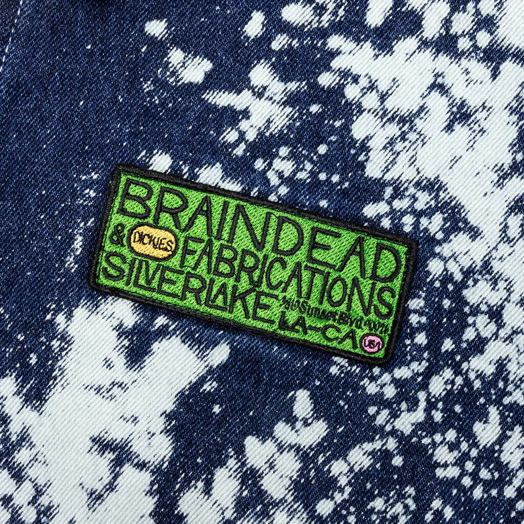 Brain Dead x Dickies Gardening Jacket - Bleach Dyed Denim