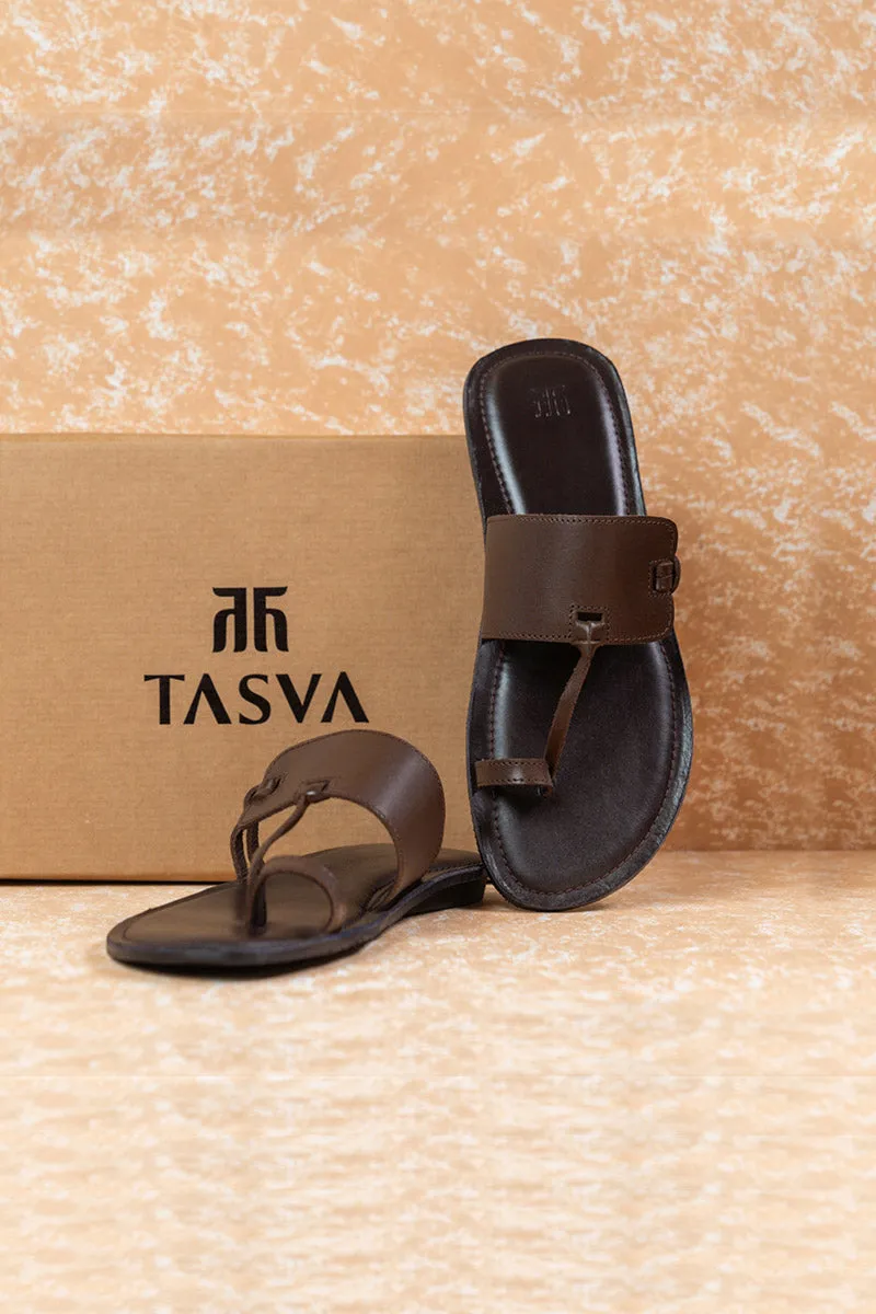 Burnish Leather Sandal