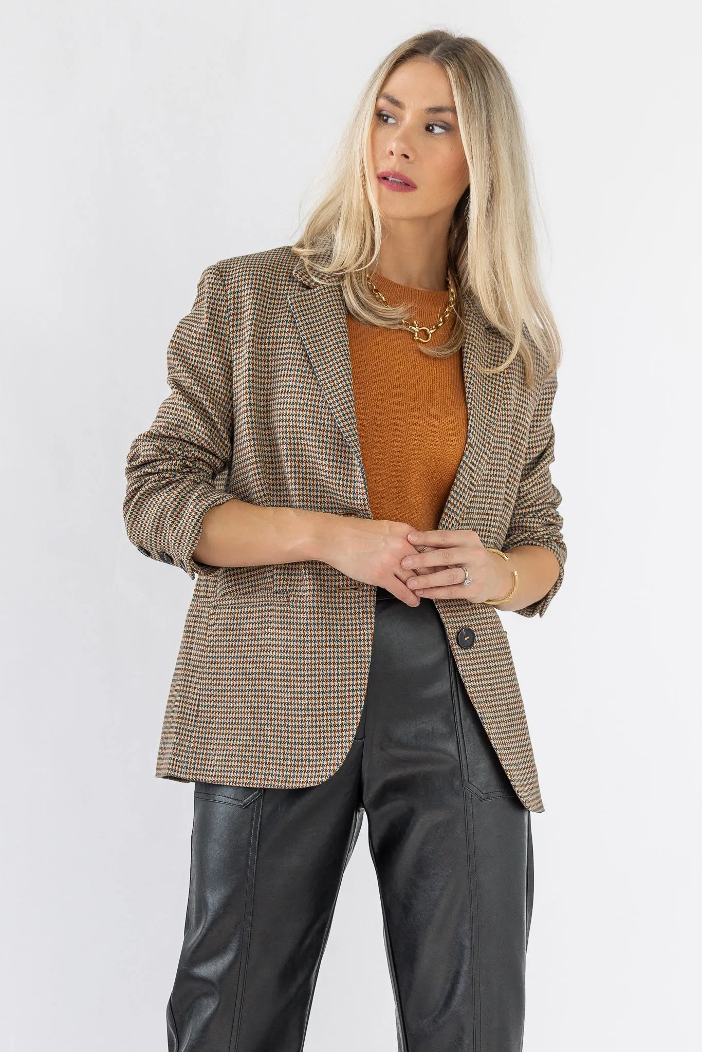 Check Me Out Houndstooth Blazer - Final Sale