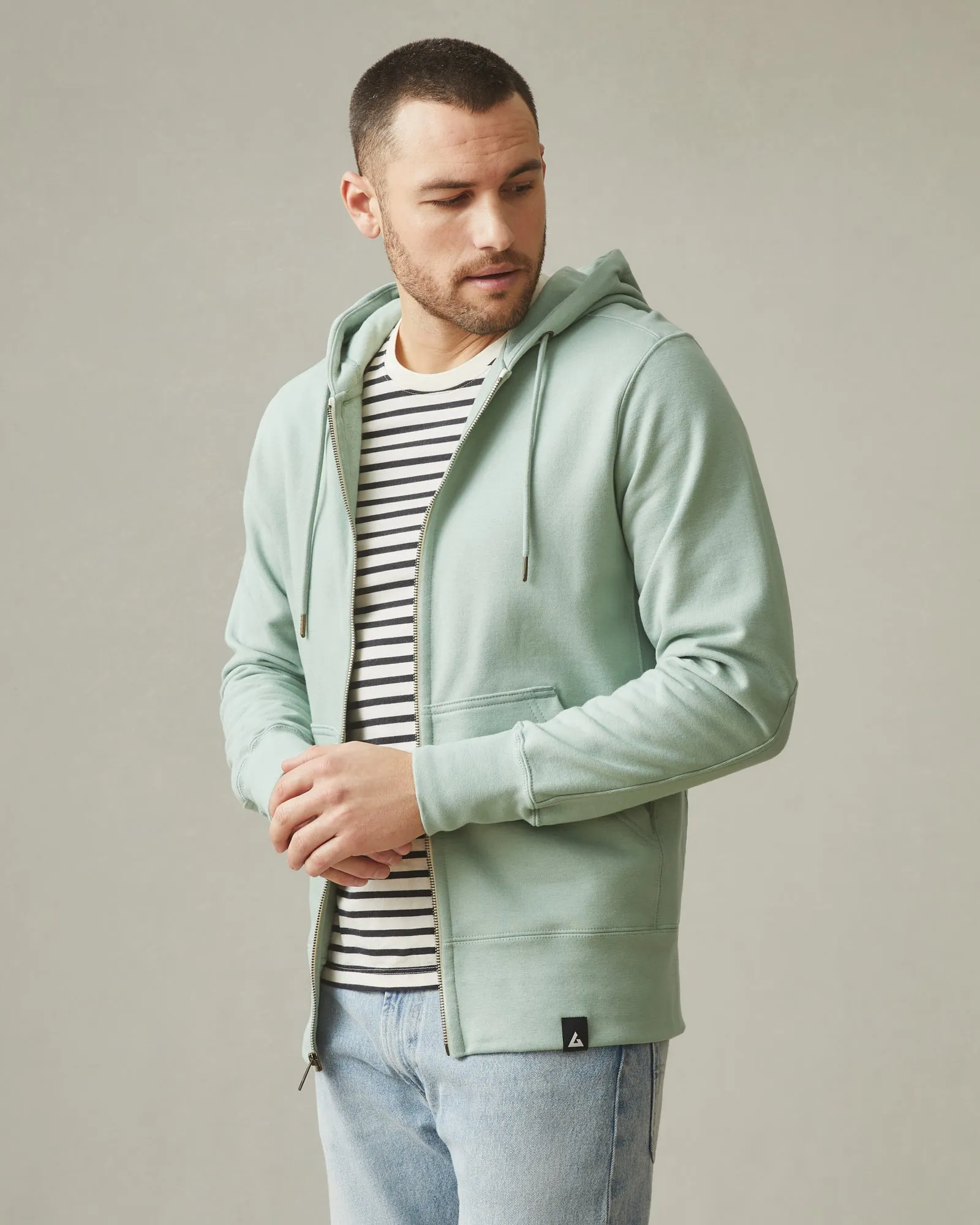 Classic Full Zip - Iceberg Green