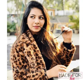 Client Sakshi In Our Leopard Furr Coat