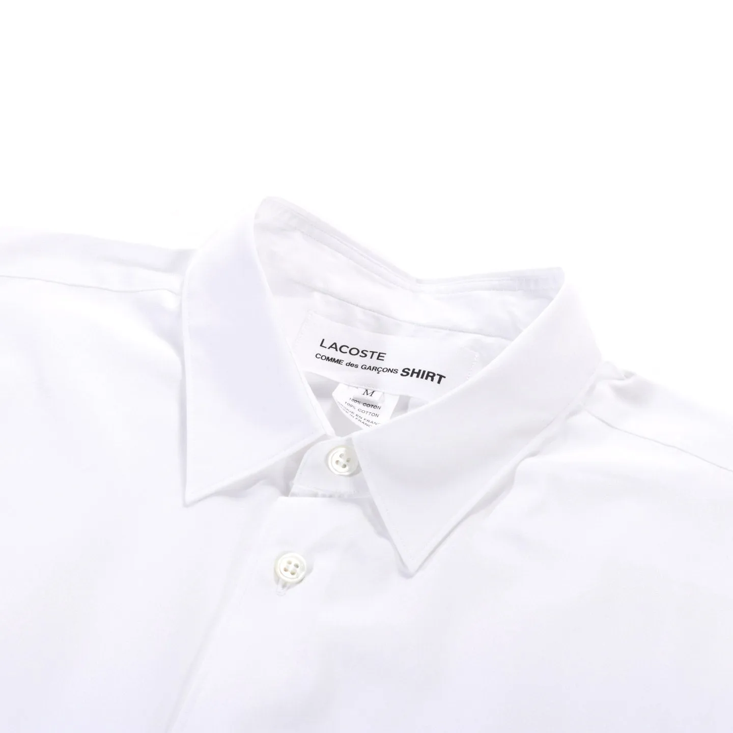 COMME DES GARCONS SHIRT B003 LACOSTE BIG SHIRT WHITE