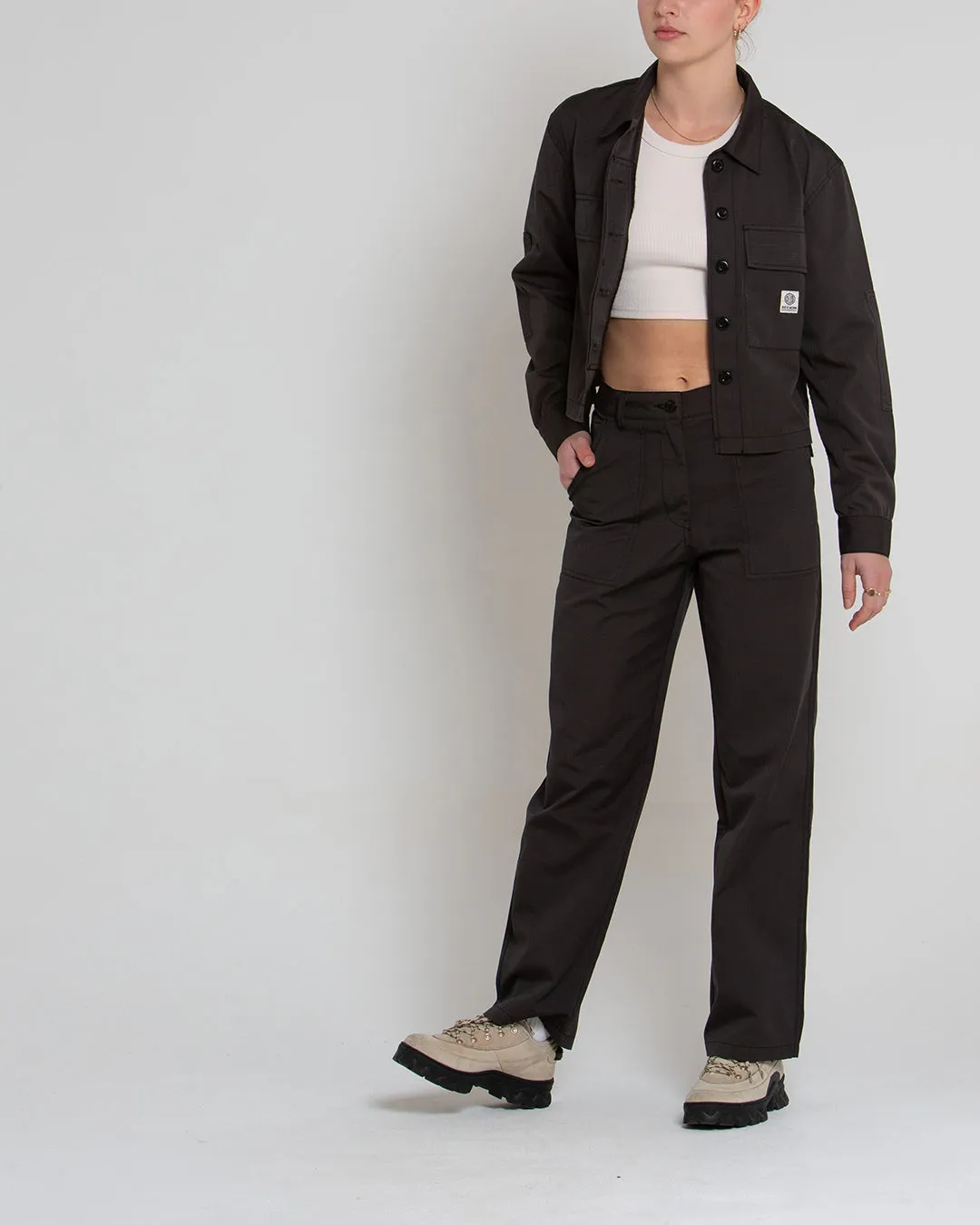 Cropped BDU Shirt - Anthracite