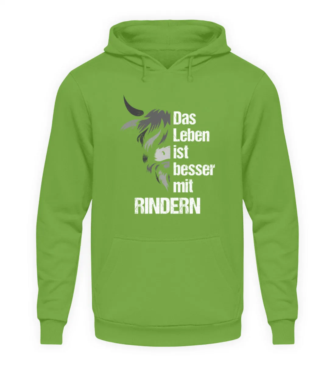 Das Leben ist besser mit Rindern  - Unisex Kapuzenpullover Hoodie