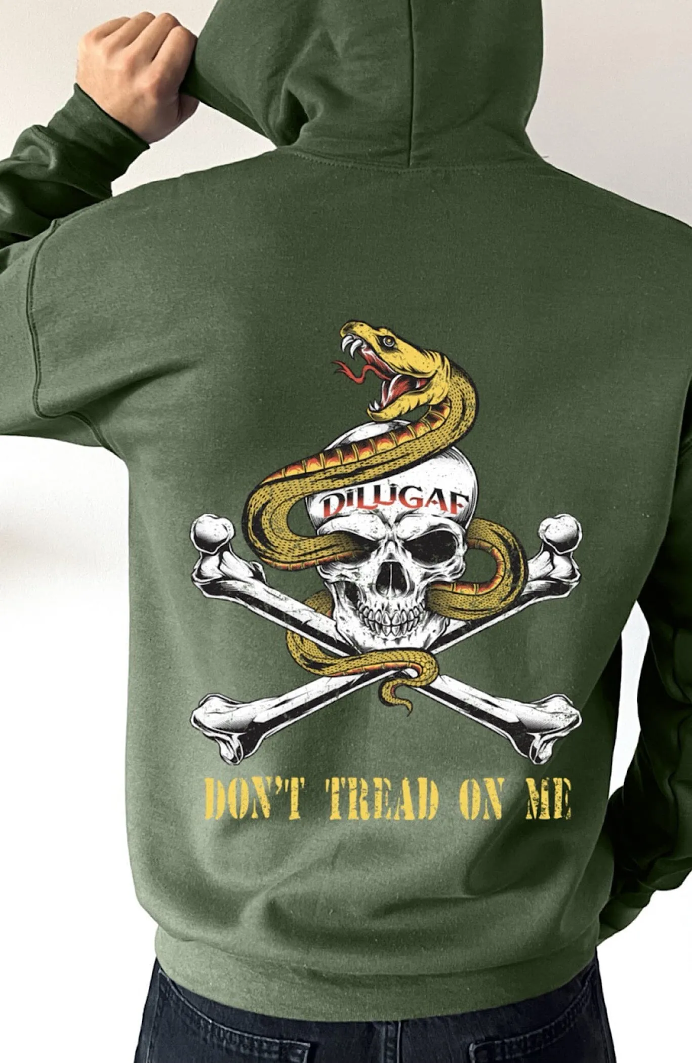 Don't Tread on me Skull Pullover Hoodie