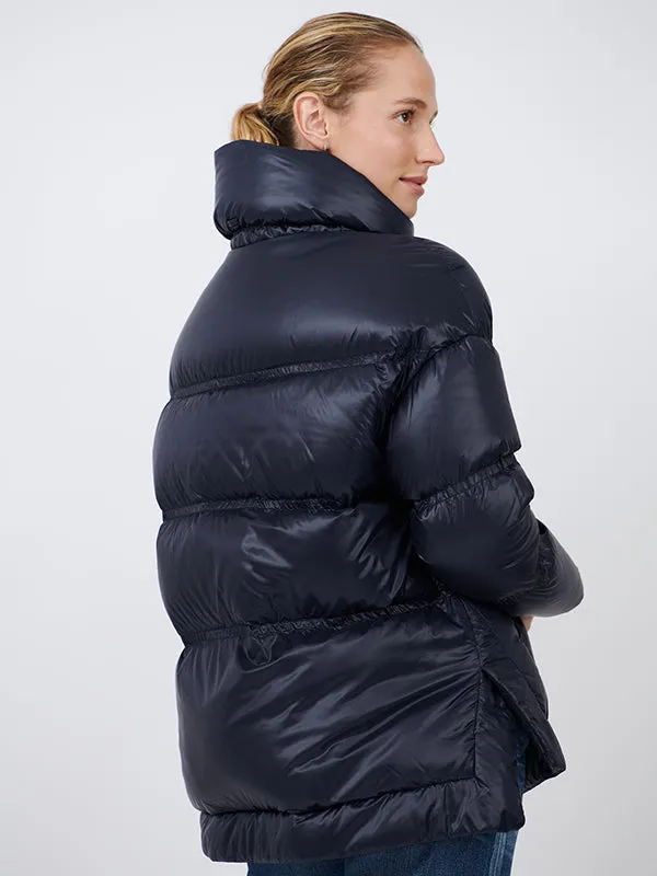 Down Jacket Midi in Navy