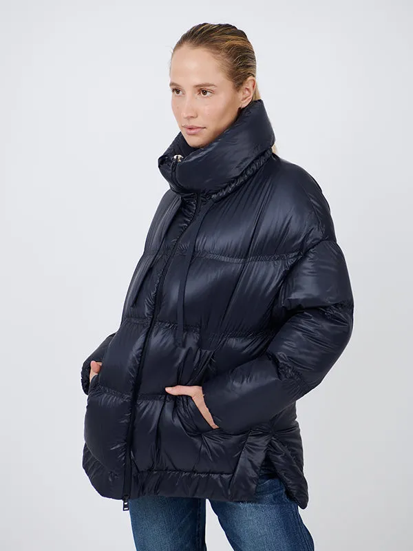 Down Jacket Midi in Navy