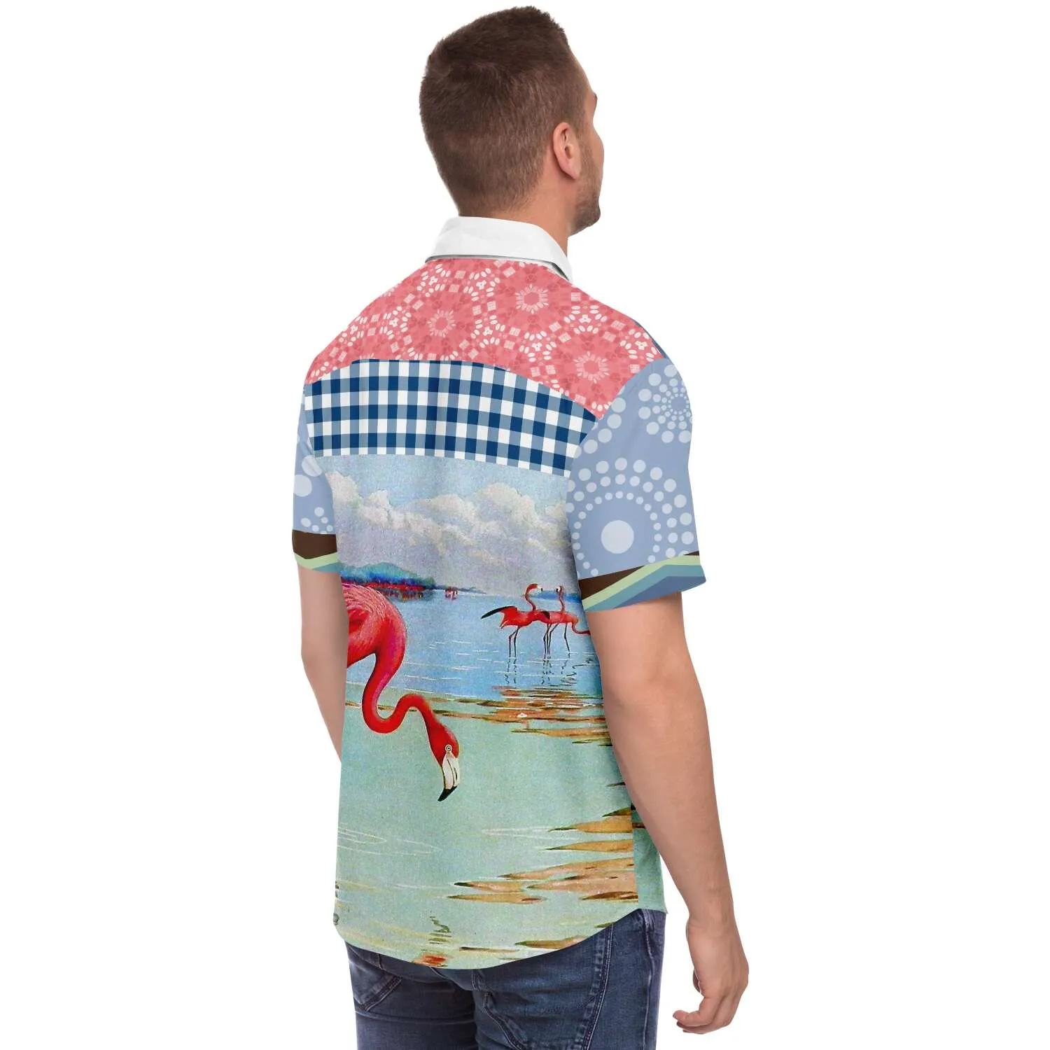 Flamingo Road Short Sleeve Button Down Shirt