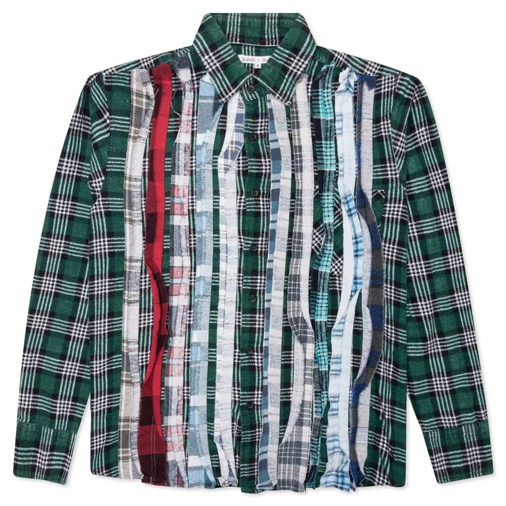 Flannel Shirt Ribbon Shirt - Assorted