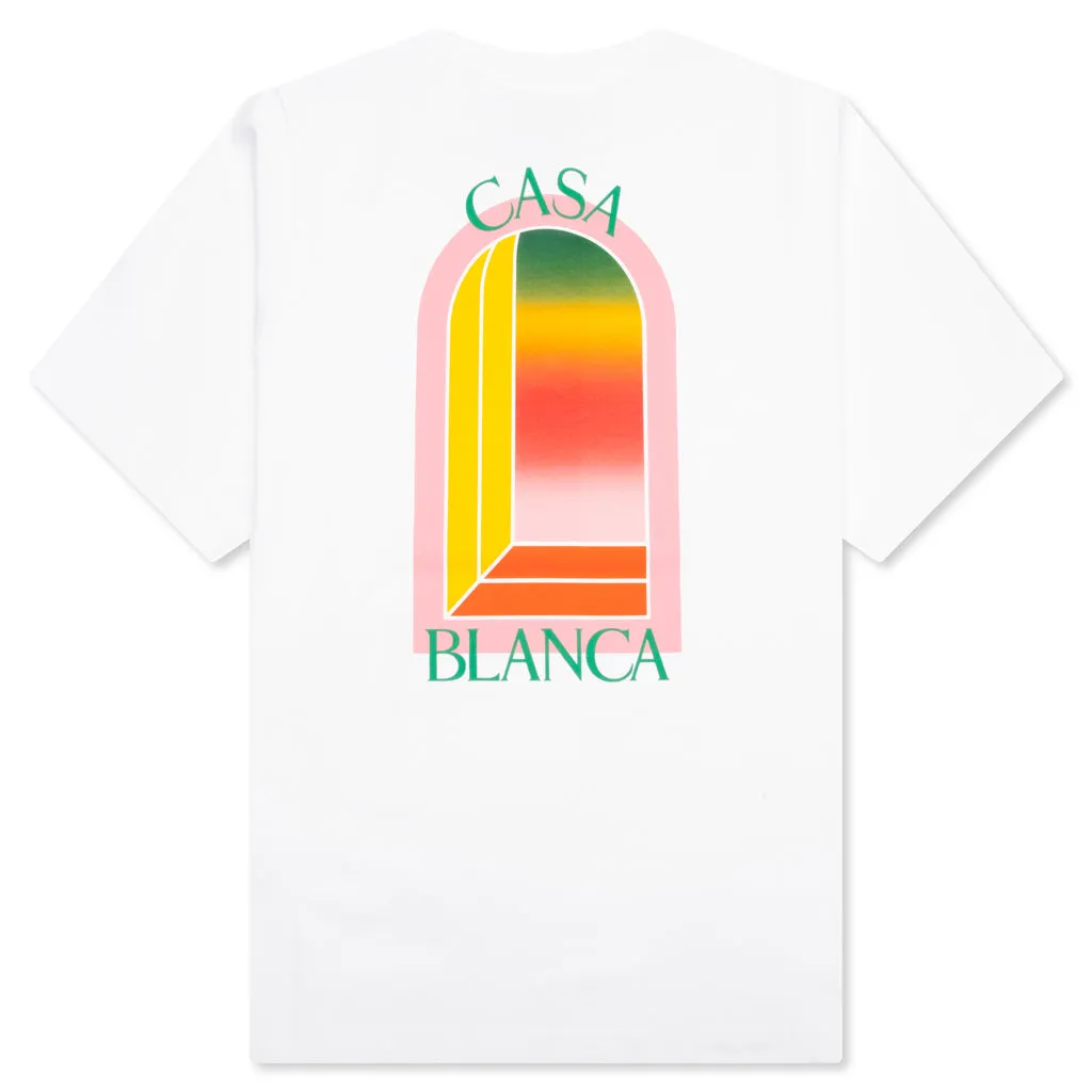 Gradient Arch Logo T-Shirt - White