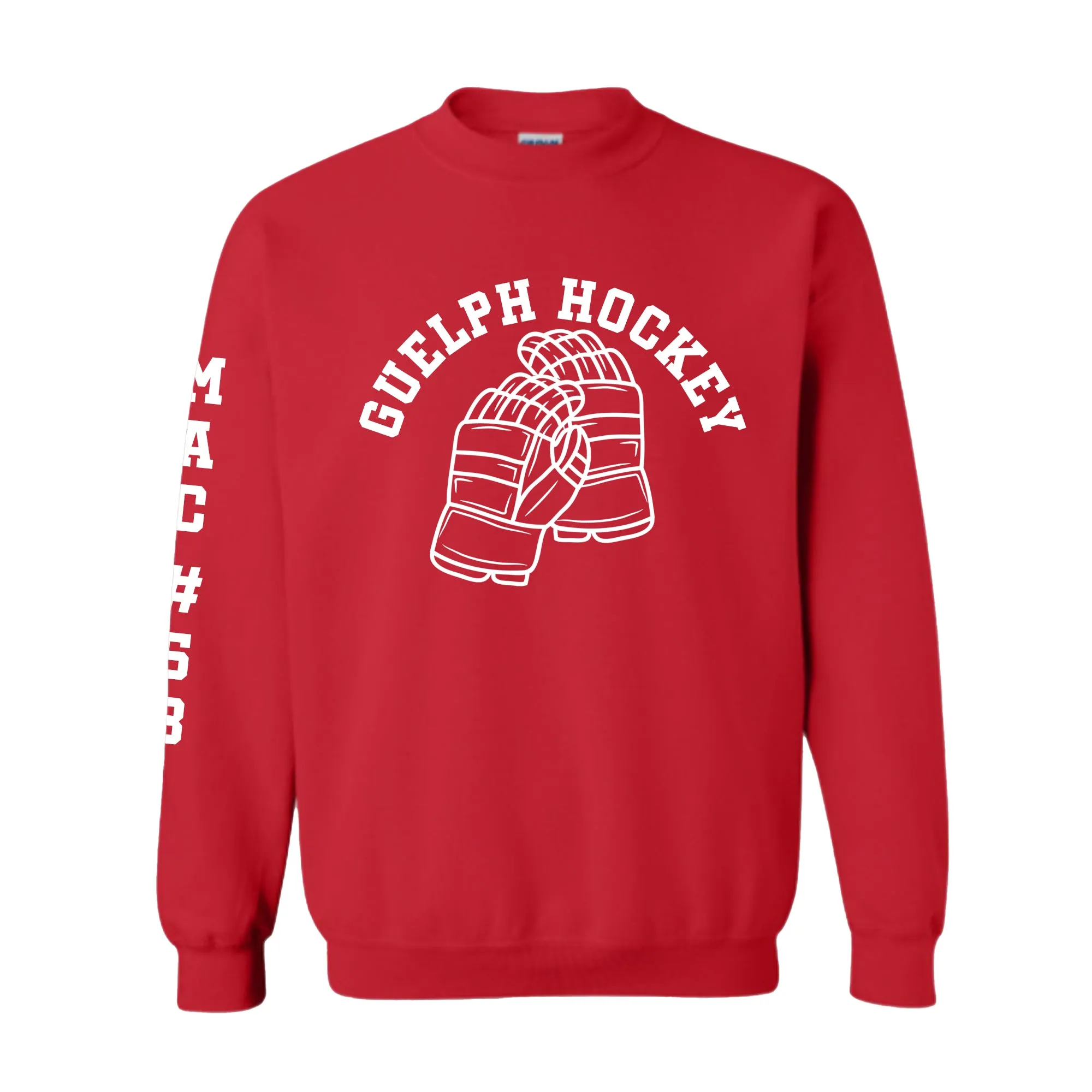 Guelph Hockey - Gloves Apparel - Personalized SLEEVE LNSW-306 HOODIE/CREWNECK