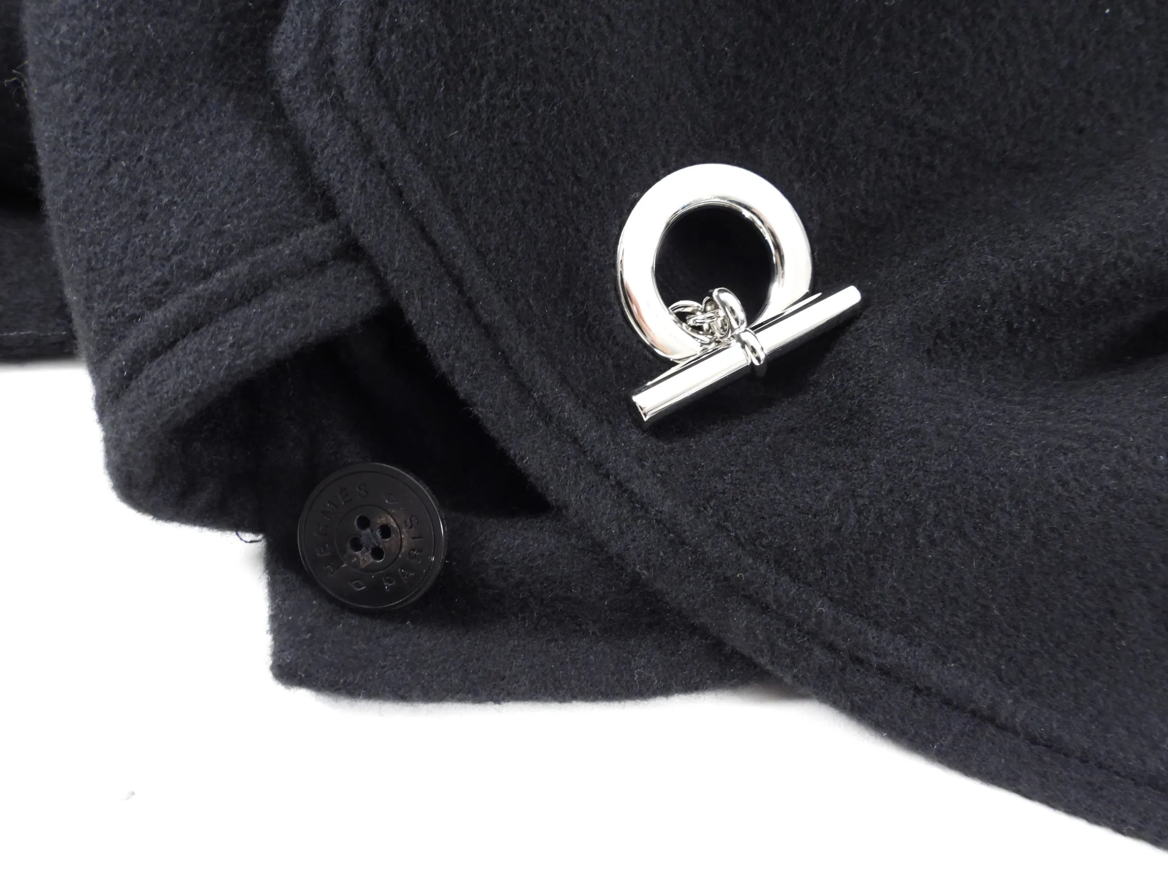 Hermes Black Cashmere 3 in 1 Coat - M (6/8)