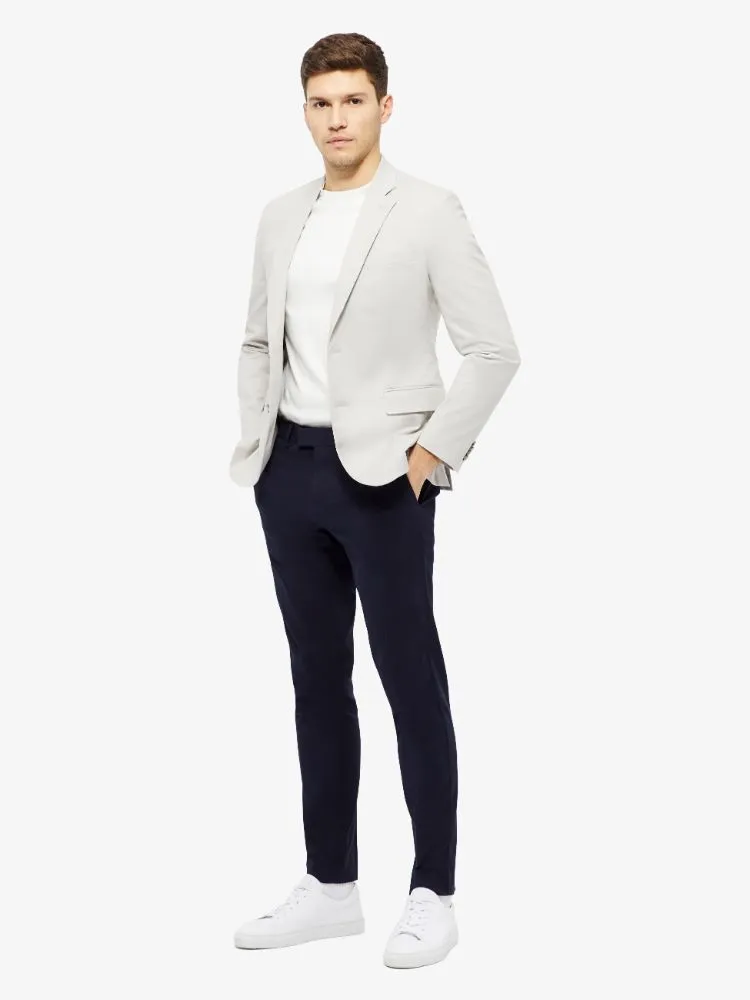 J.LIndeberg Mens Hopper Soft Cross Cotton Blazer - SILVER CLOUD