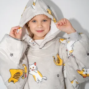 Kids Cat - Hoodie Blanket