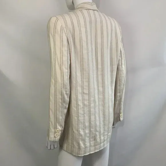 Krizia VTG Striped White Blazer