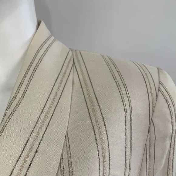 Krizia VTG Striped White Blazer