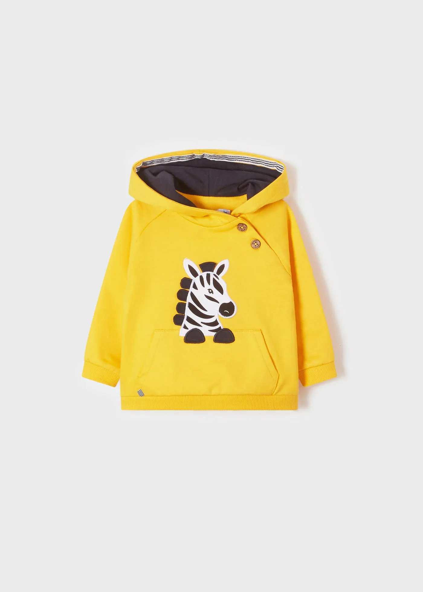 Mayoral Baby Hoodie w/ Zebra Graphic_ Yellow 1402-86