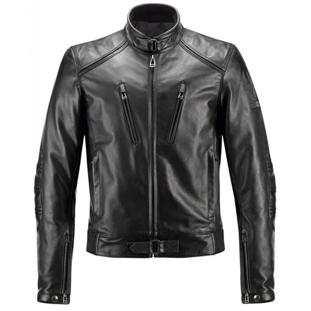 Men's Cafe Racer Leather Jacket - Marcus