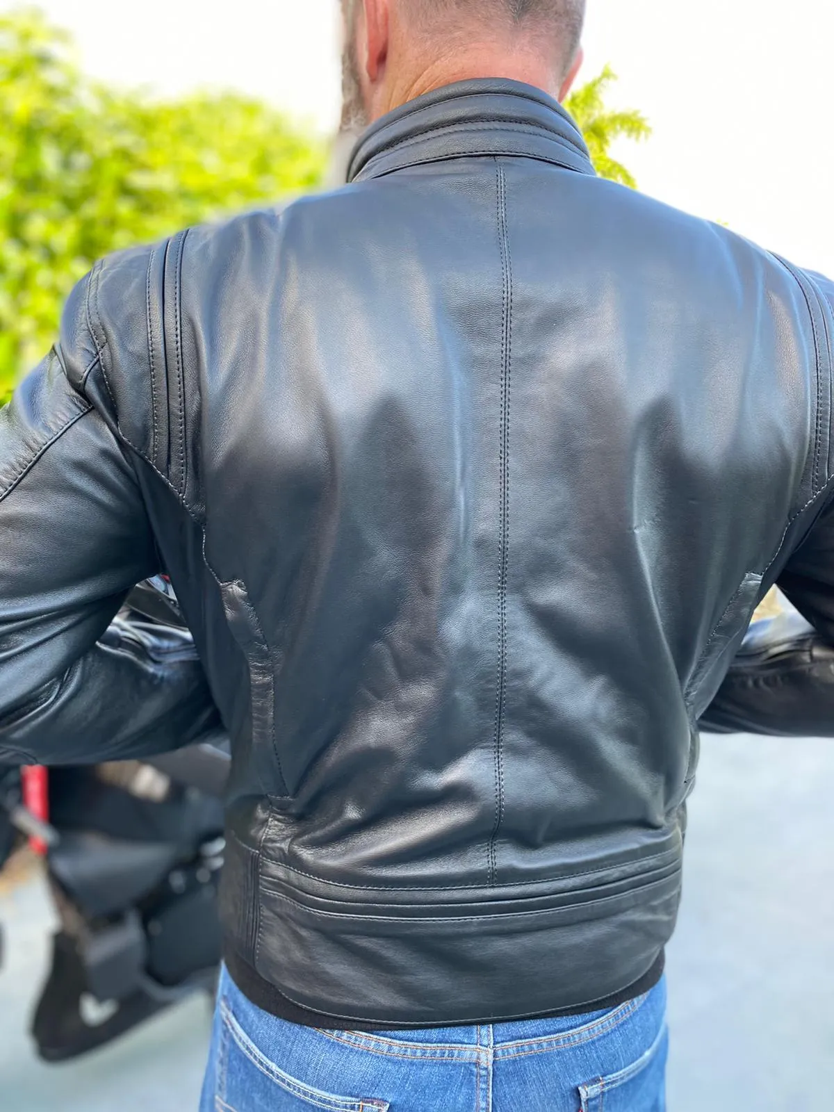 Men's Cafe Racer Leather Jacket - Marcus