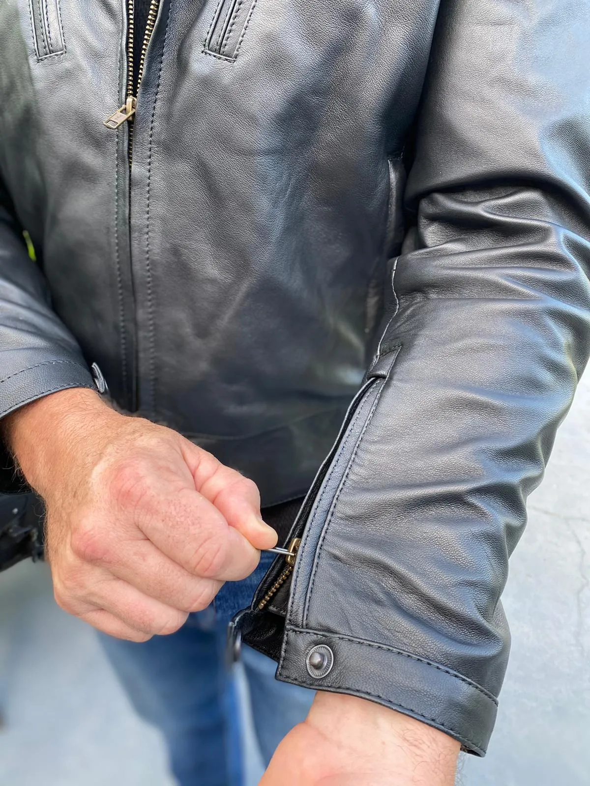 Men's Cafe Racer Leather Jacket - Marcus