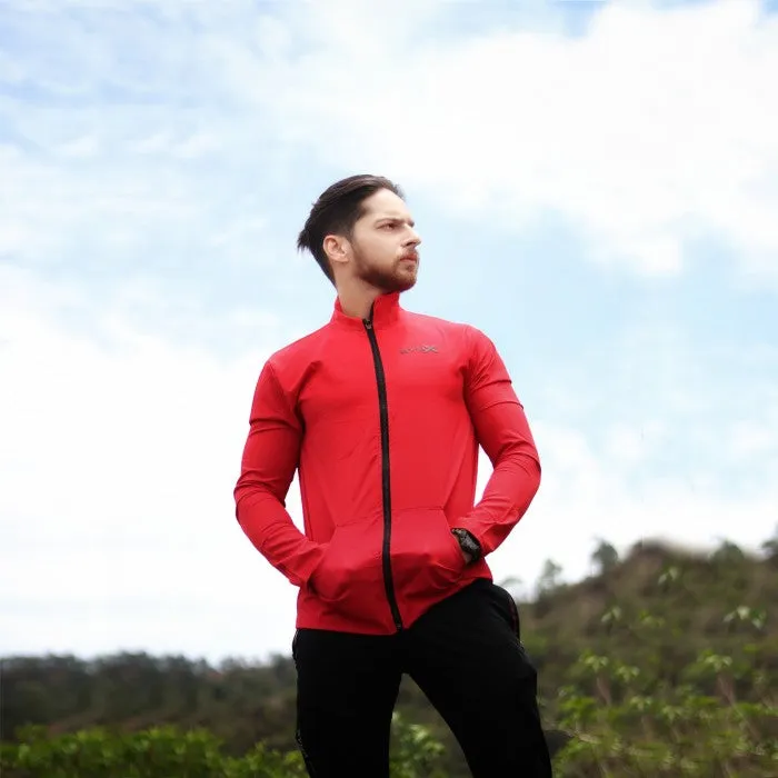 Neon Red Jacket Gymx Windcheater- Sale