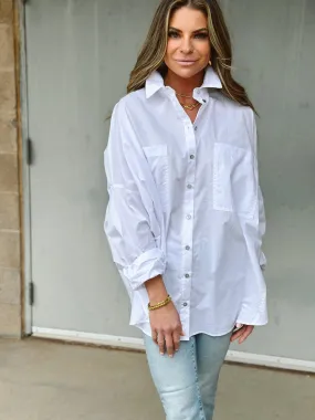 Oversized Button Down | White