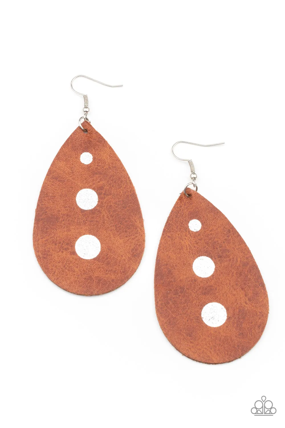 Paparazzi Rustic Torrent - Brown Earrings