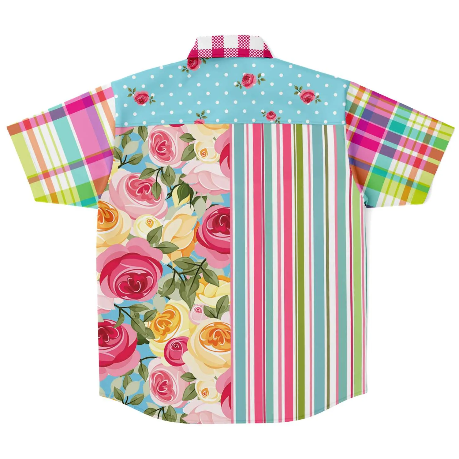 Parade of Roses Short Sleeve Button Down Shirt