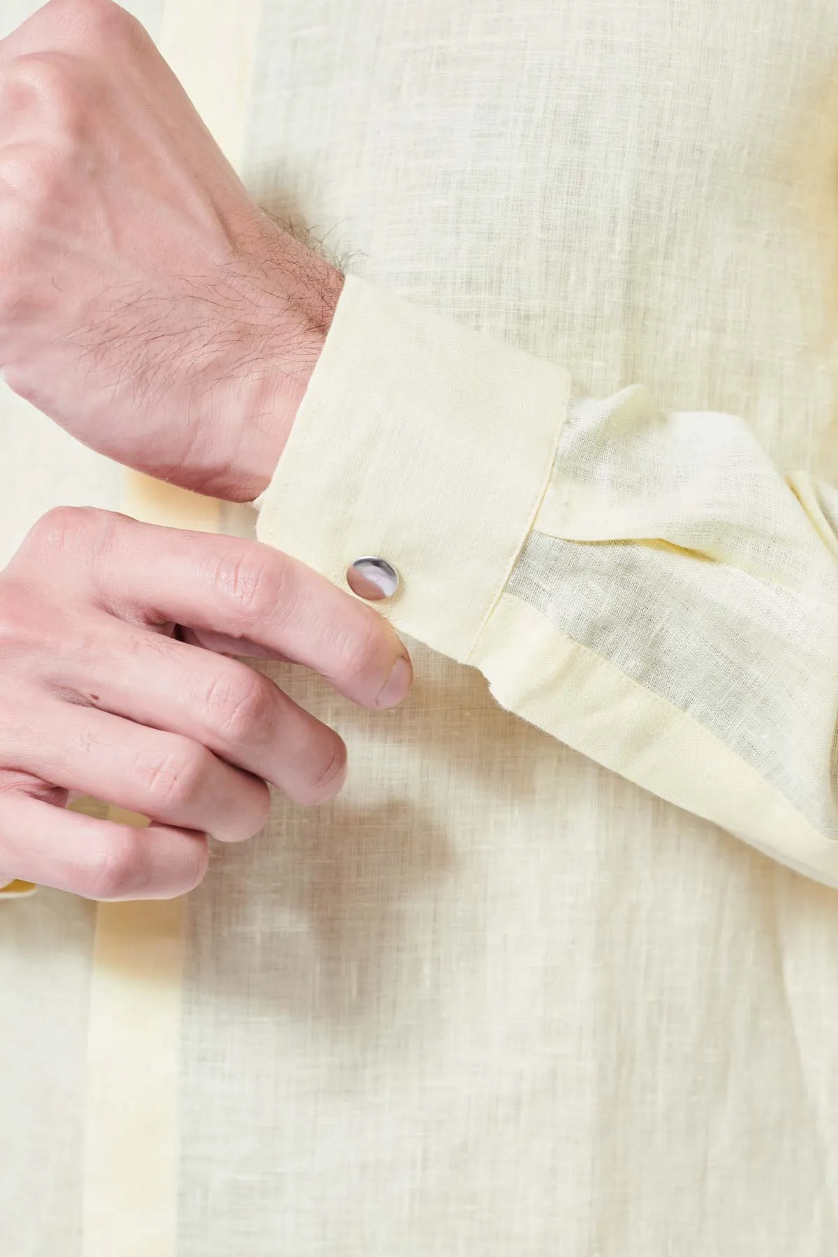 Pastel Yellow Linen Shirt