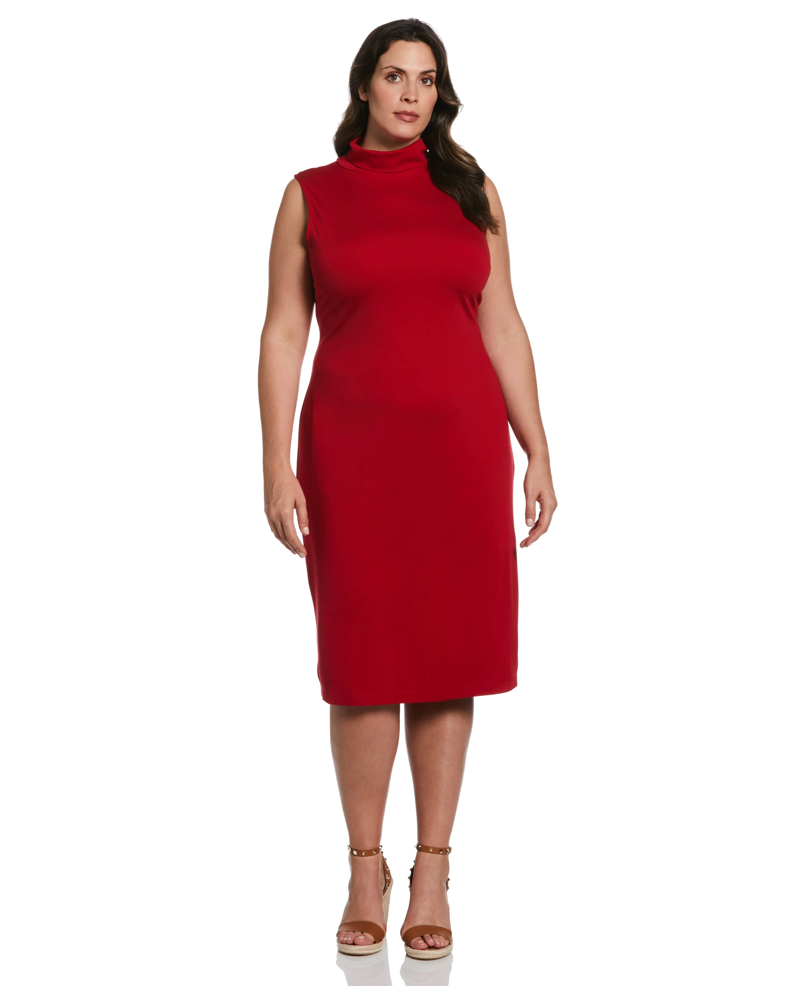 Plus Size Funnel Neck Dress