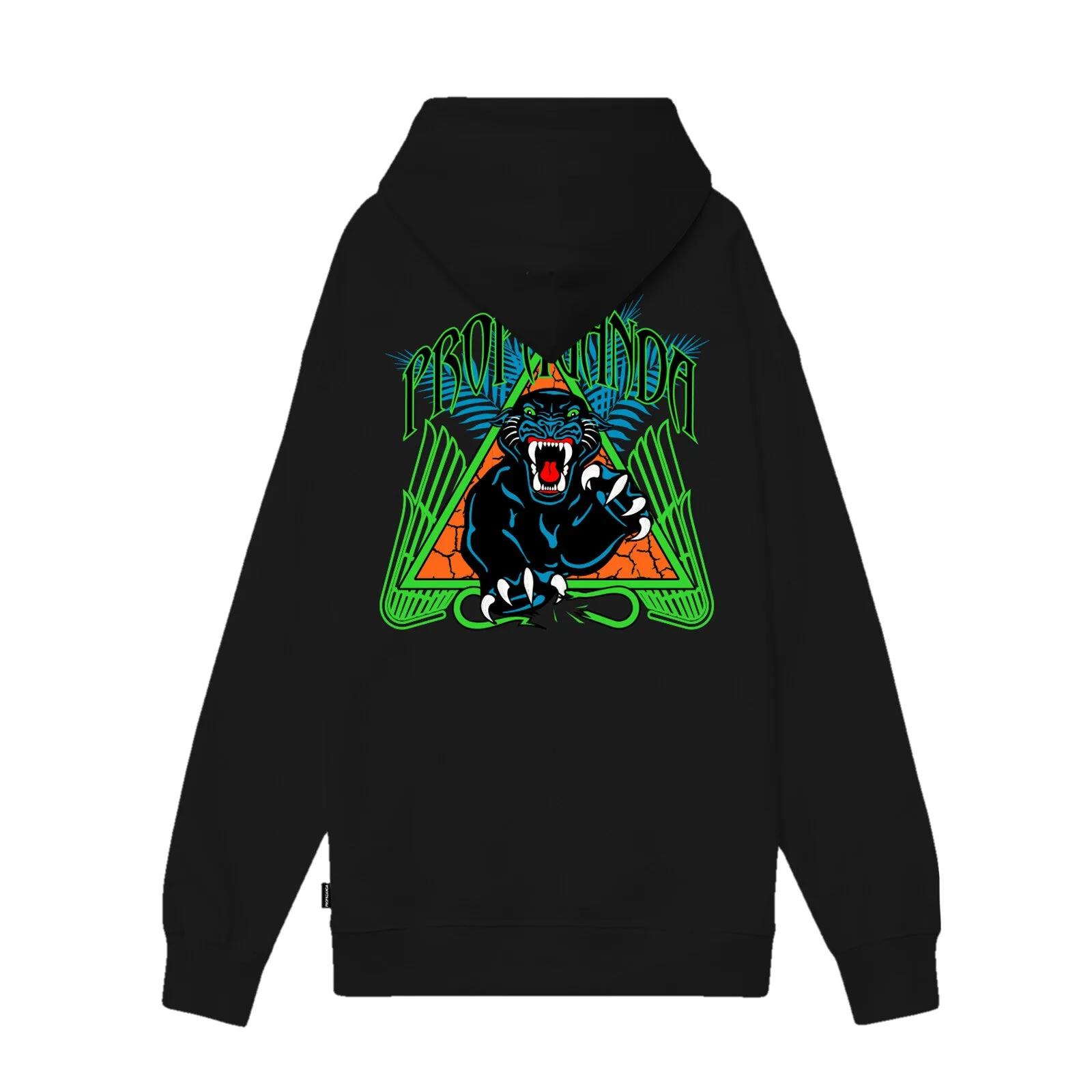 Propaganda men's hoodie with Triangle Panther print 275-01 black