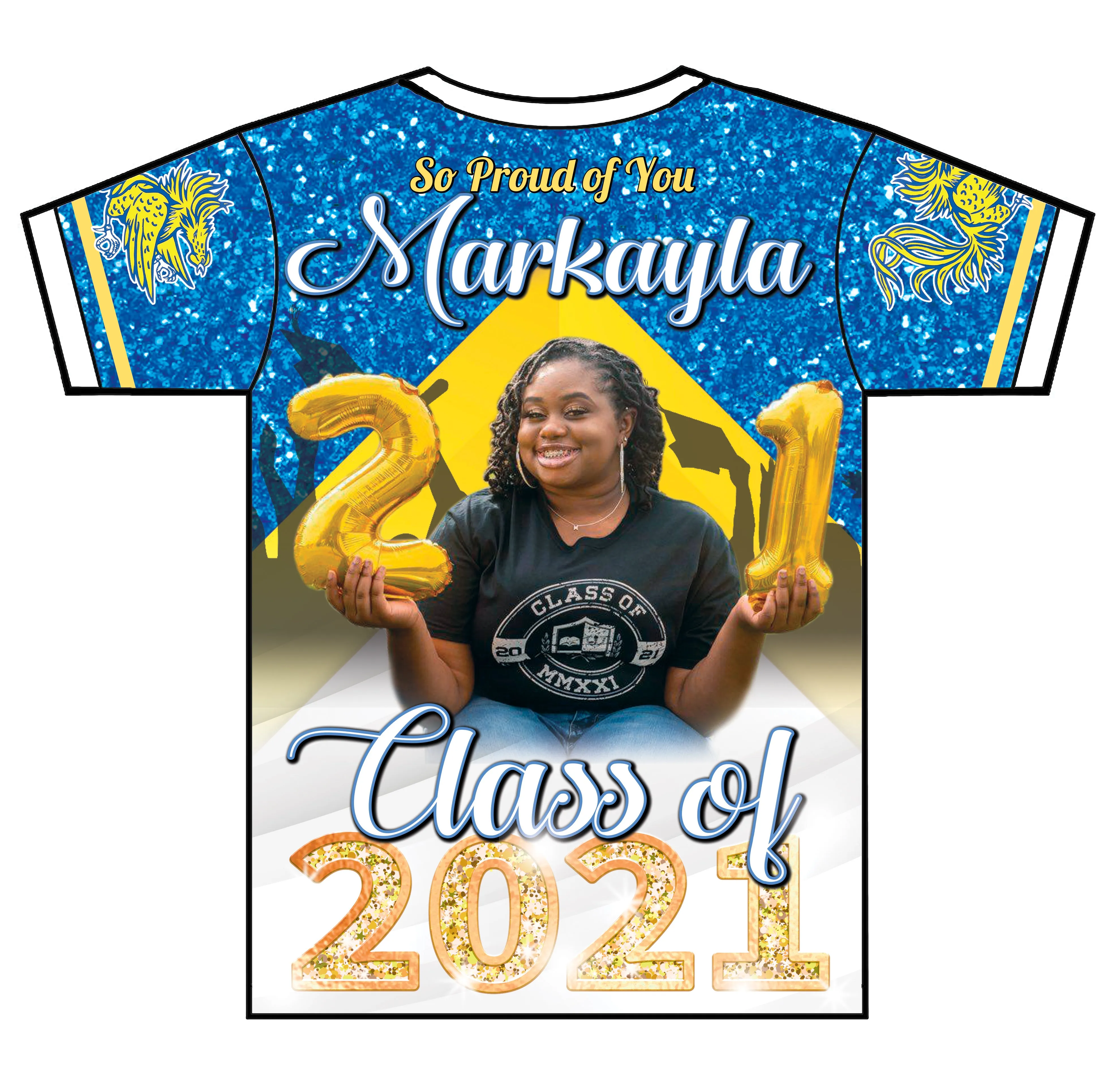 "Markayla" Custom Designed Graduation 3D shirt