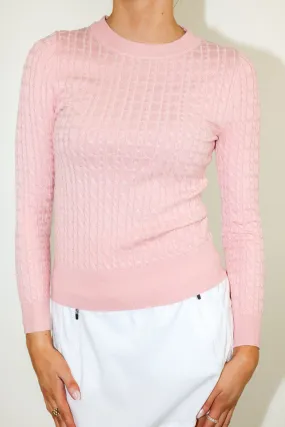 Rachel Mini-Cable Crew Neck Sweater