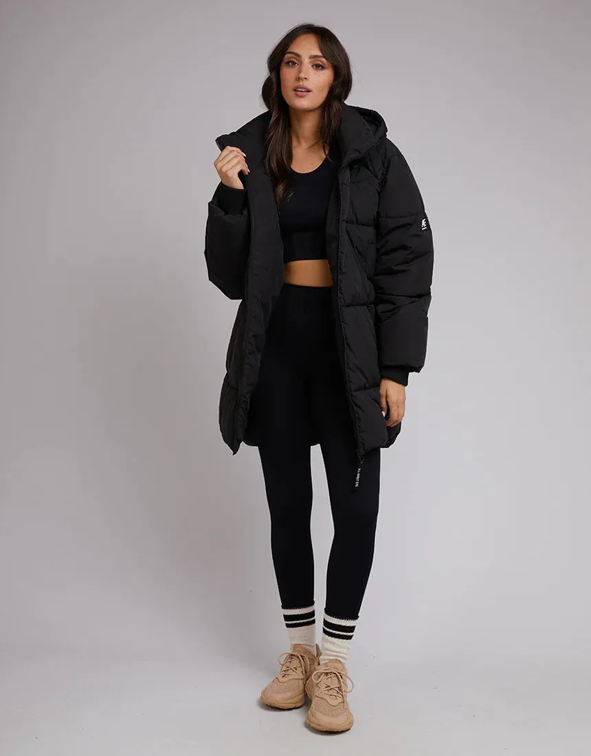 Remi Luxe Midi Puffer Black