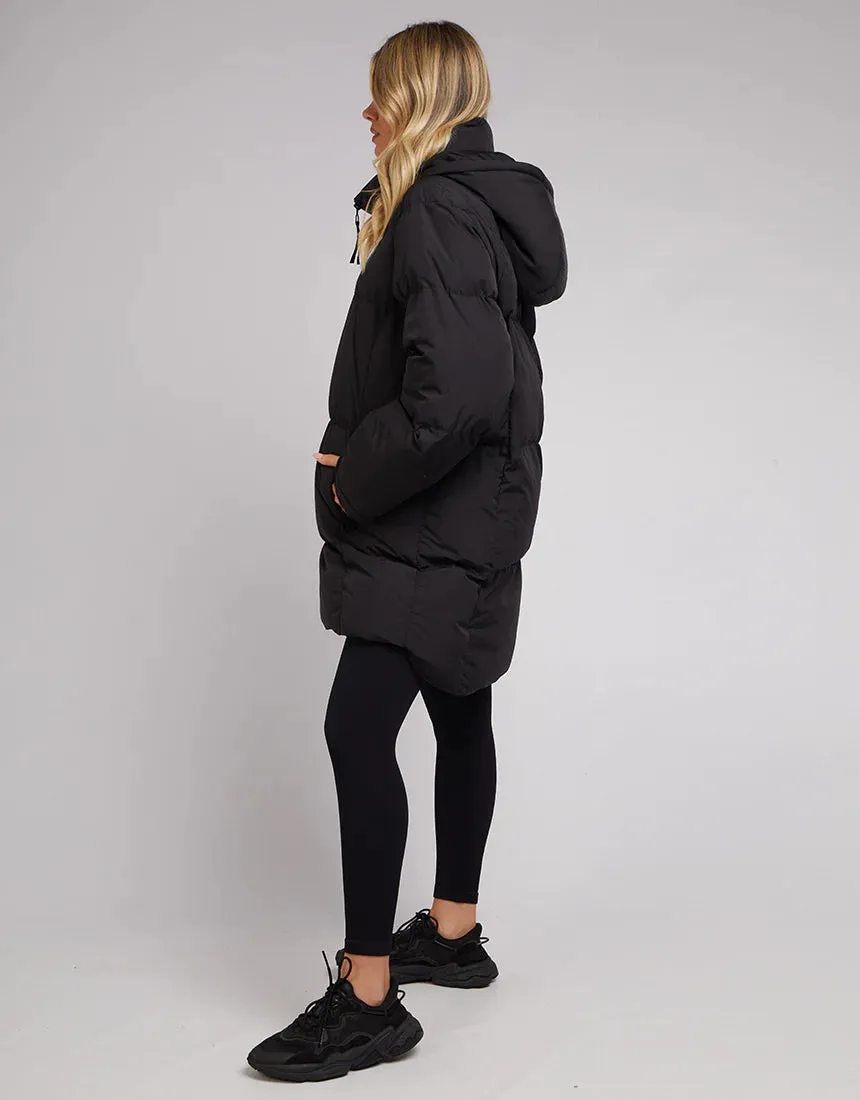 Remi Luxe Midi Puffer Black