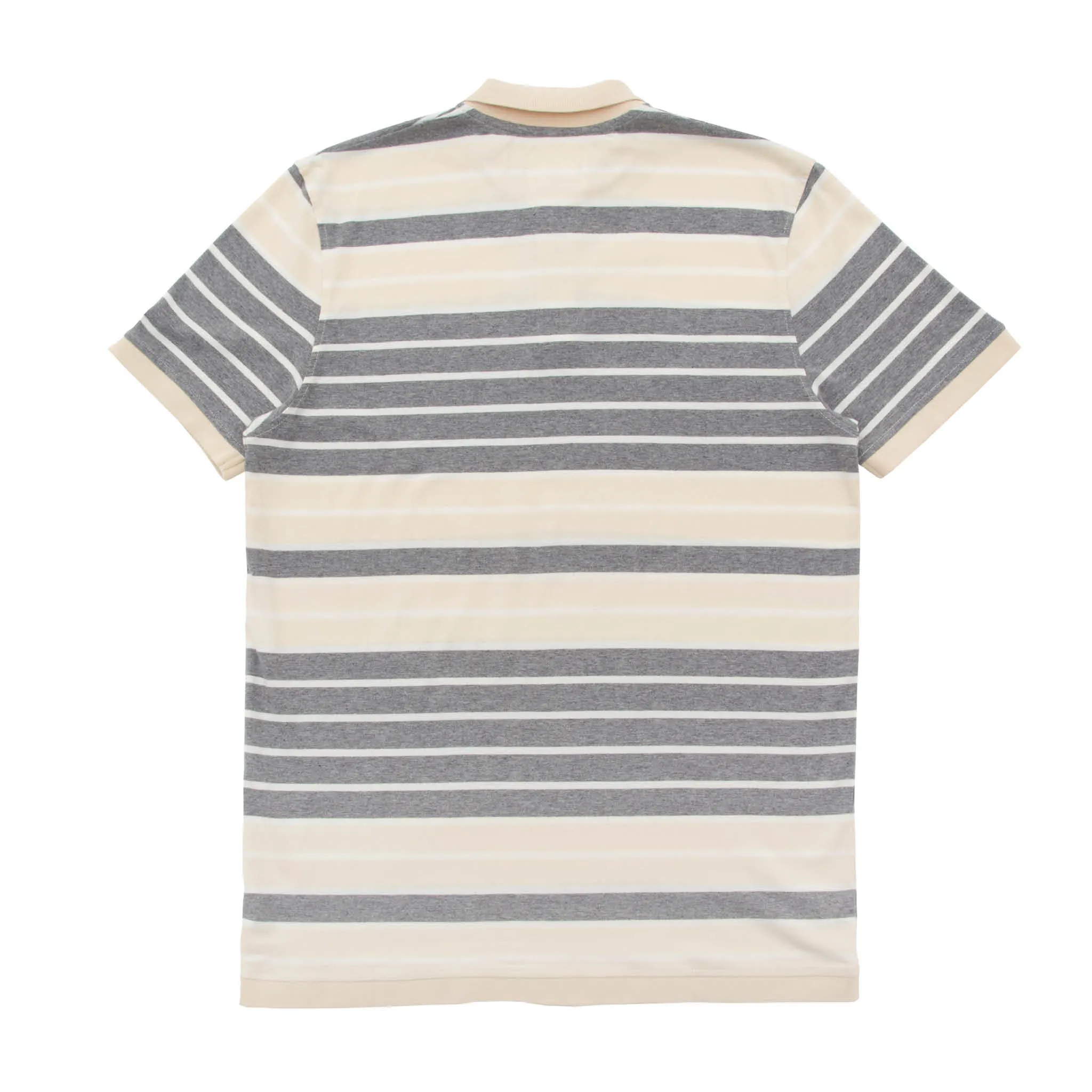 SOUNDER GOLF PLAY WELL POLO - MID GREY/ NATURAL