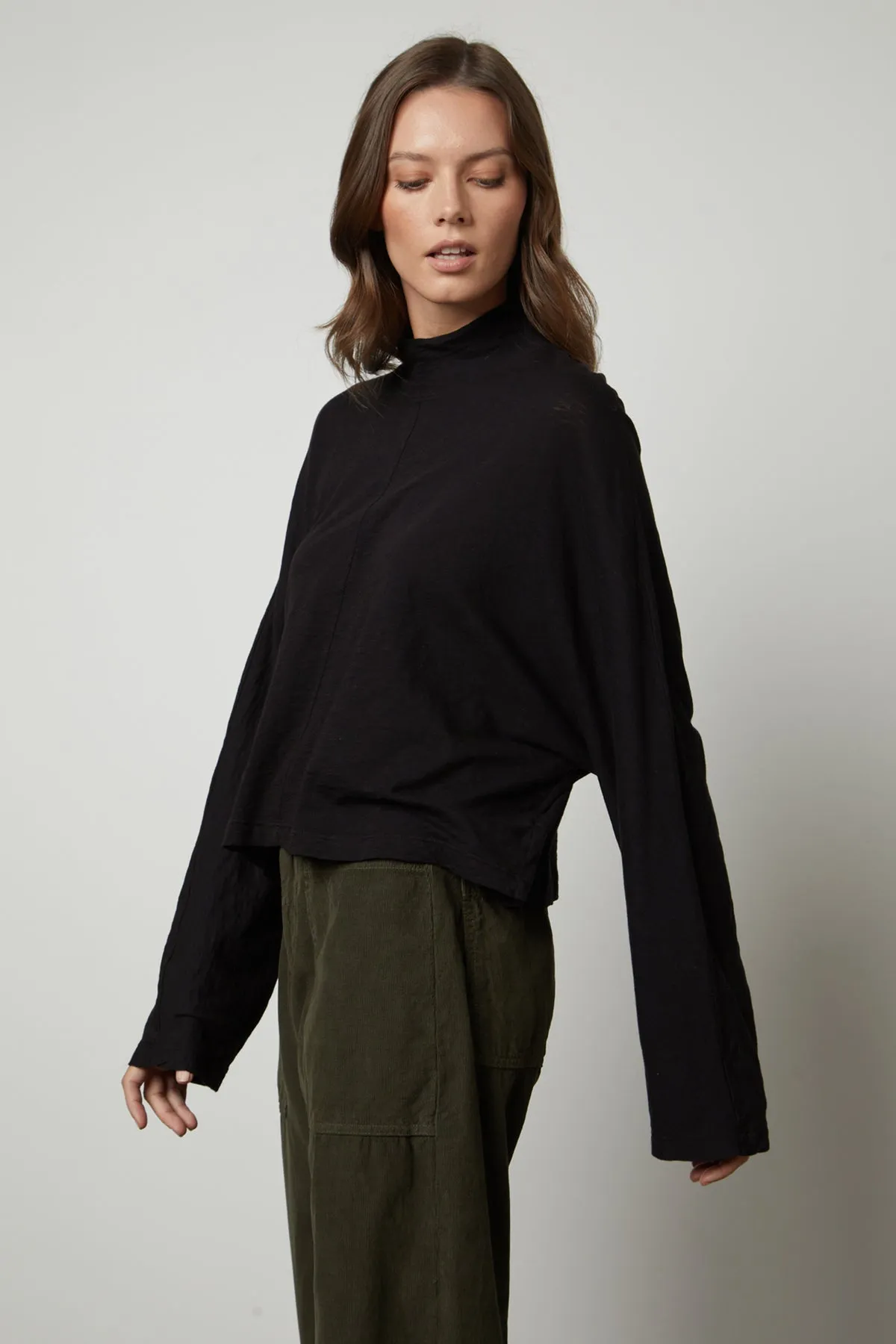 STACEY MOCK NECK TEE