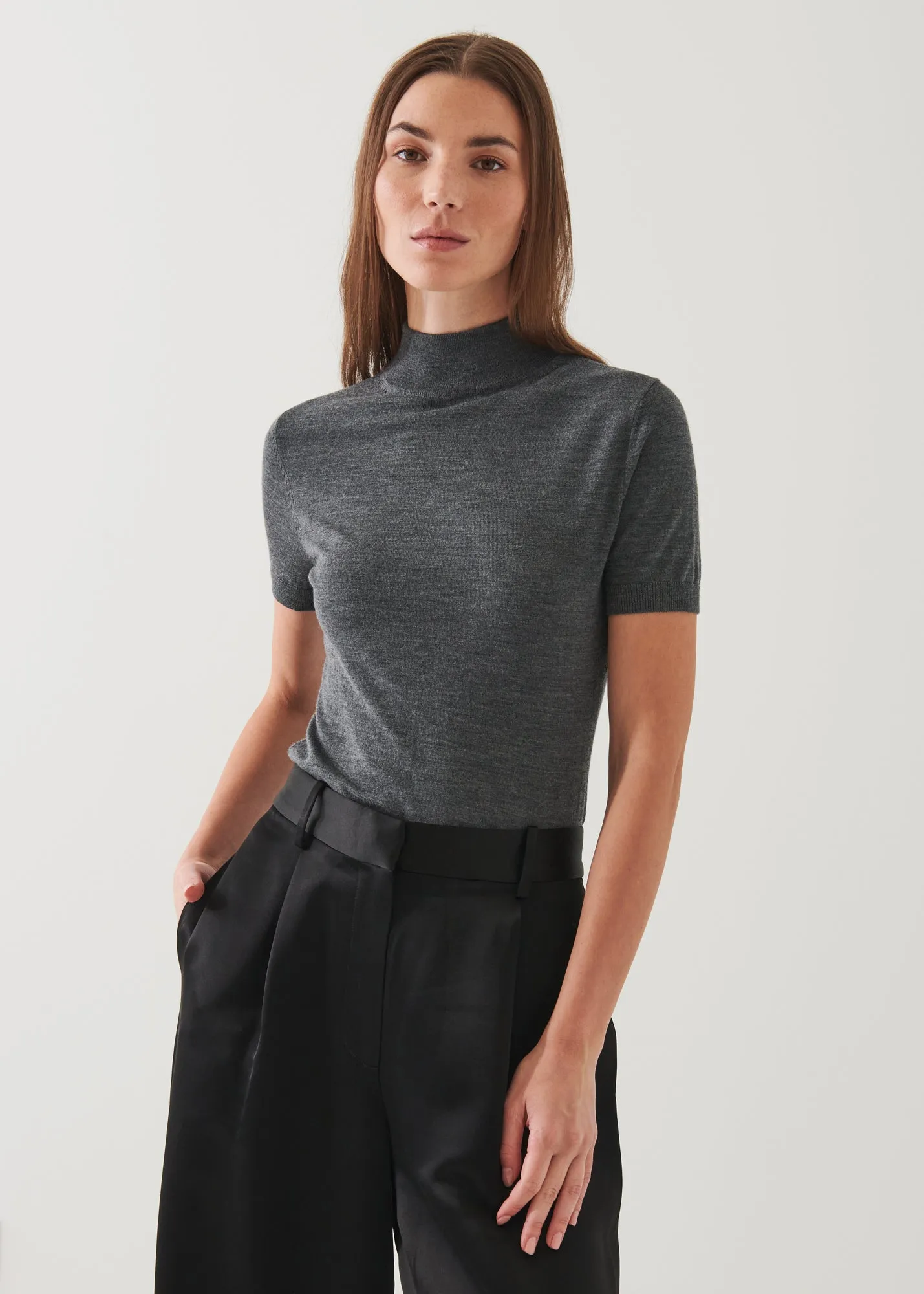 SUPERFINE MERINO MOCK NECK