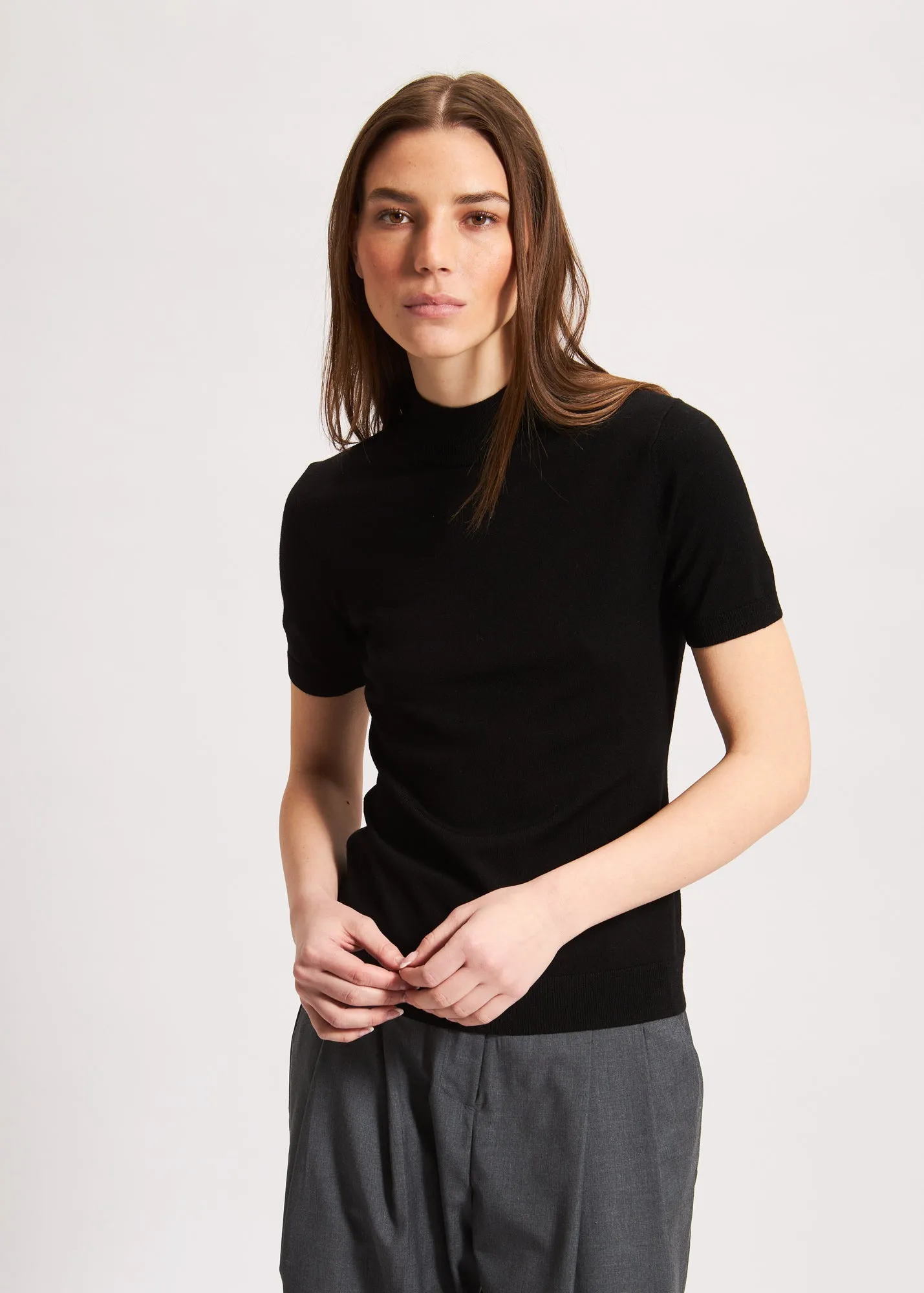 SUPERFINE MERINO MOCK NECK