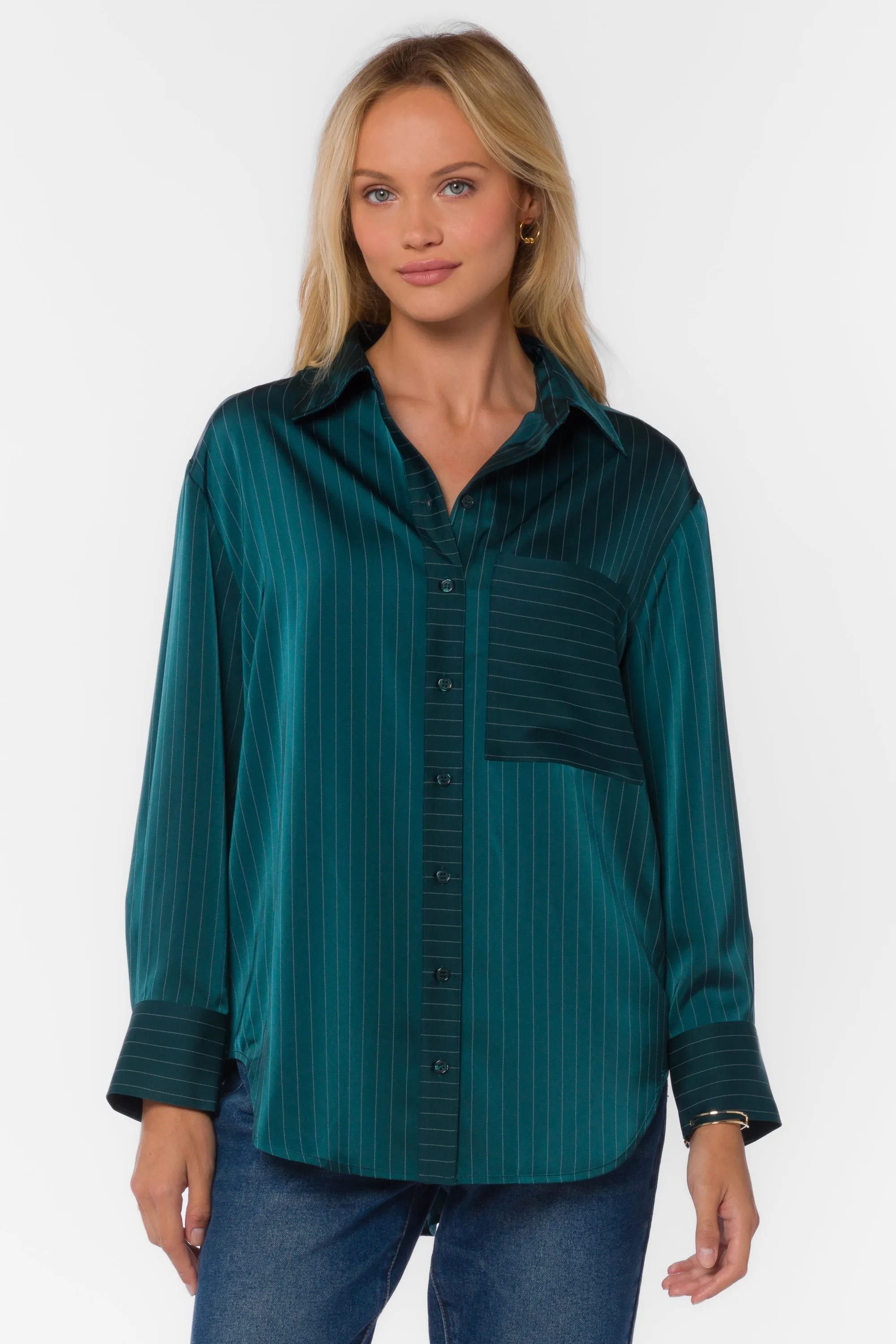 Sutton Green Stripe Shirt