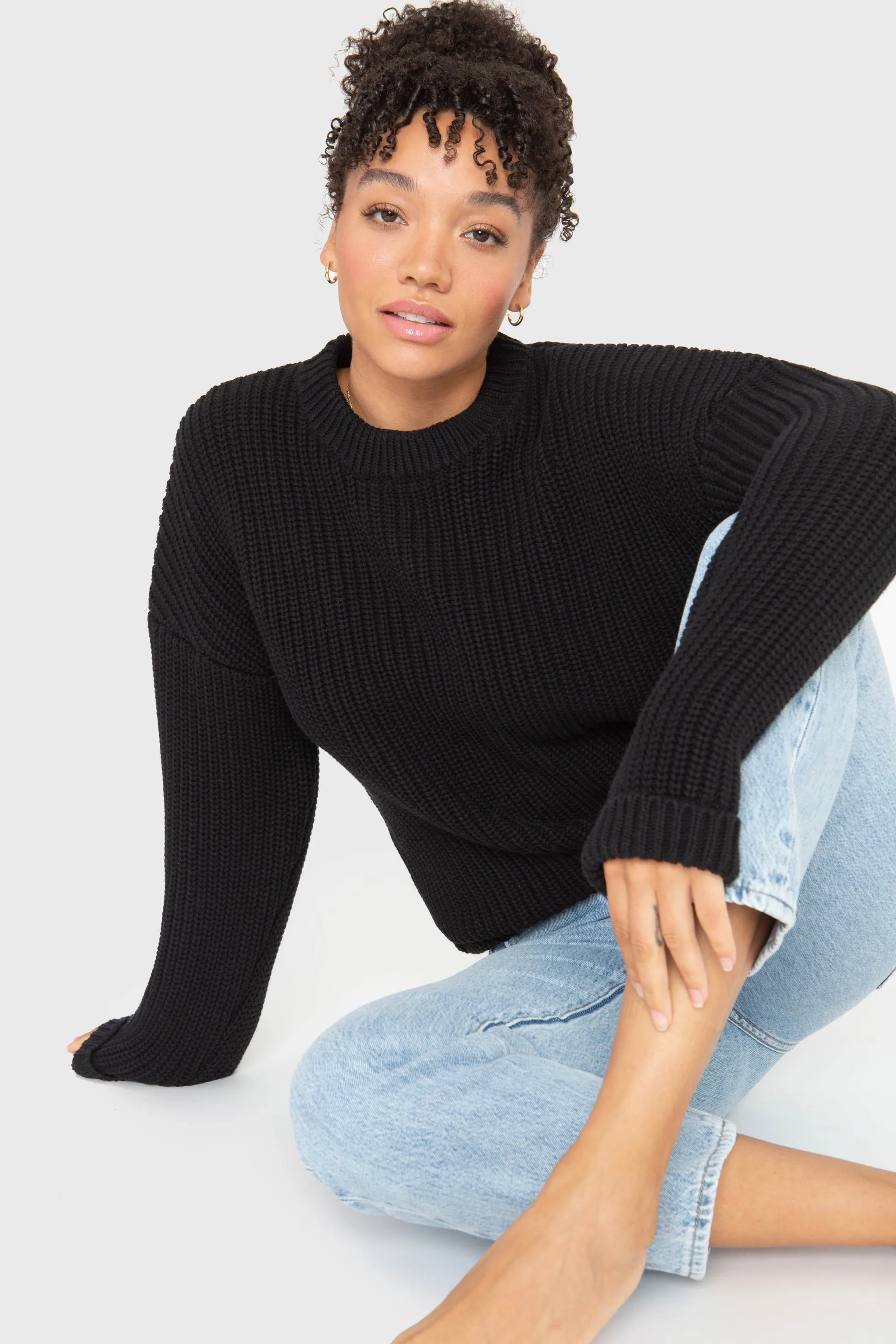 The Boyfriend Sweater - Black