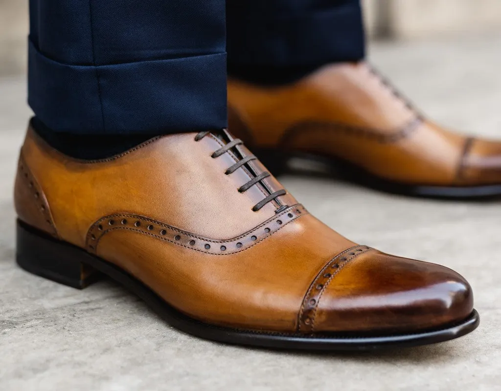 The Brando Semi-Brogue Oxford - Tobacco