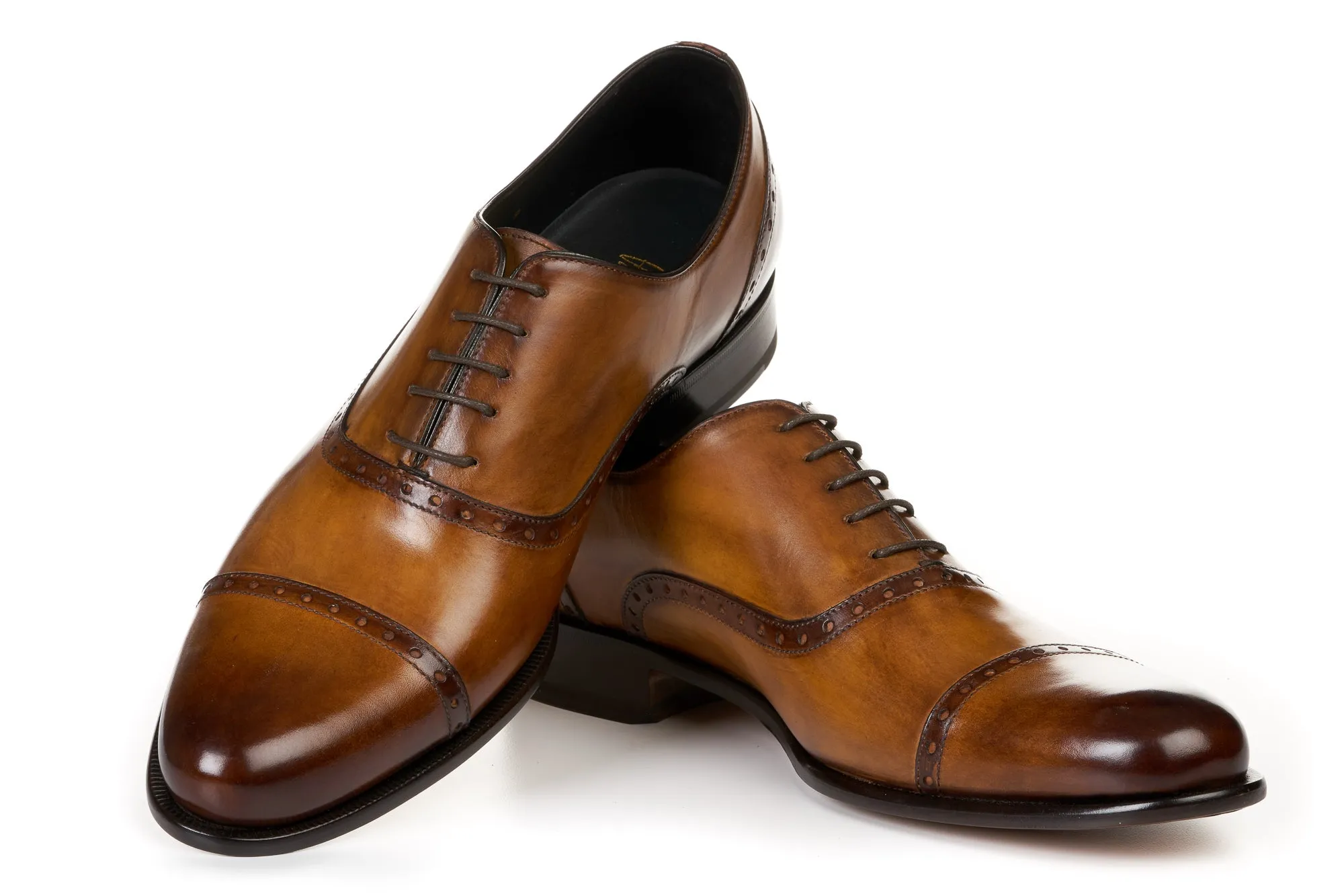 The Brando Semi-Brogue Oxford - Tobacco