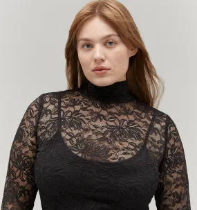 The Pia Top - Black Lace