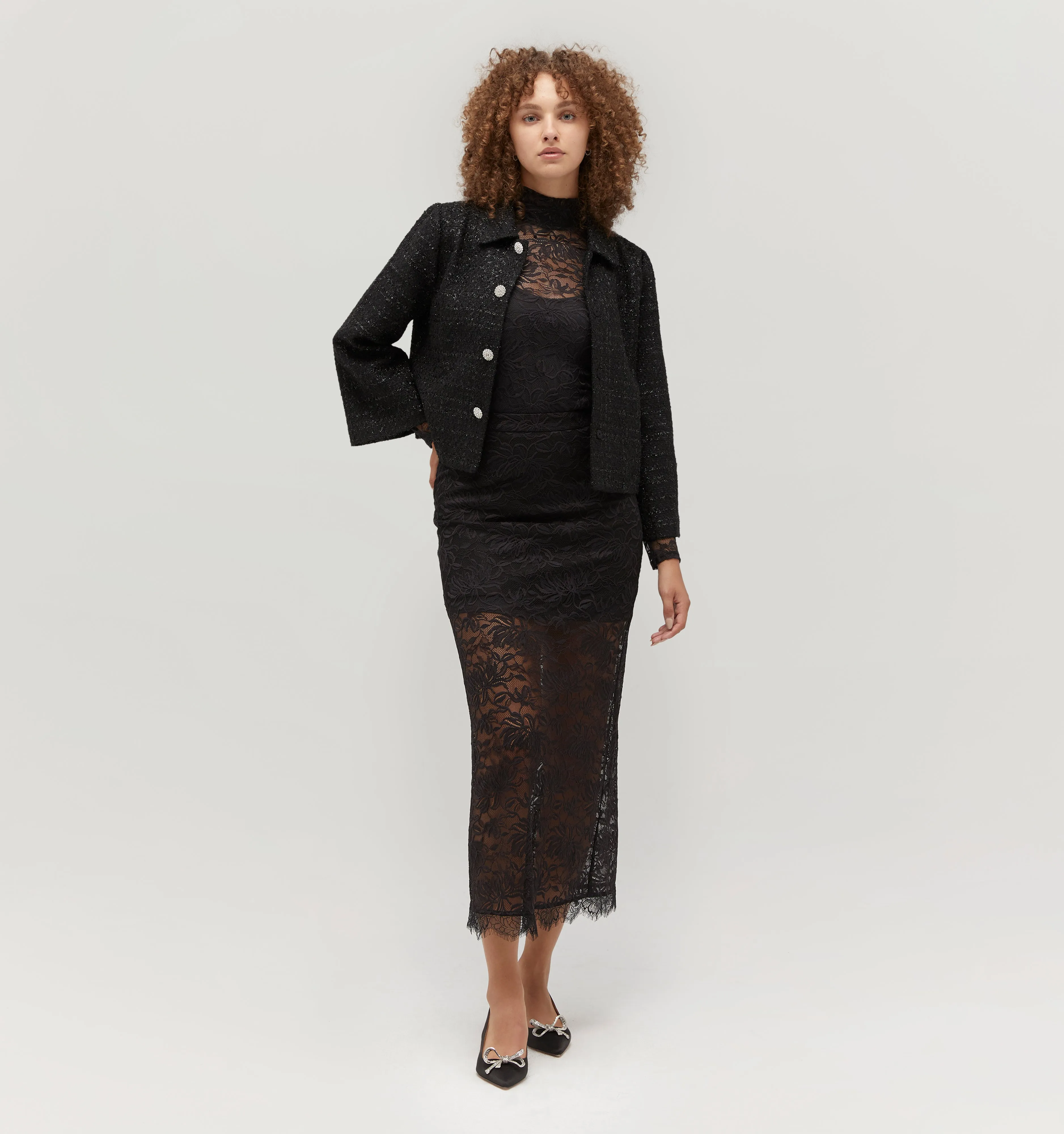 The Pia Top - Black Lace